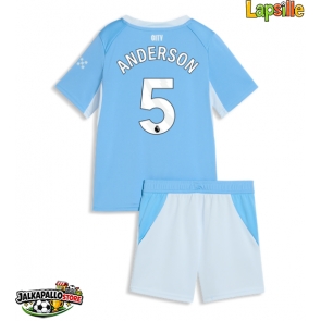Manchester City Elliot Anderson #5 Kotipaita Lapsille 2026-27 Lyhythihainen (+ shortsit)